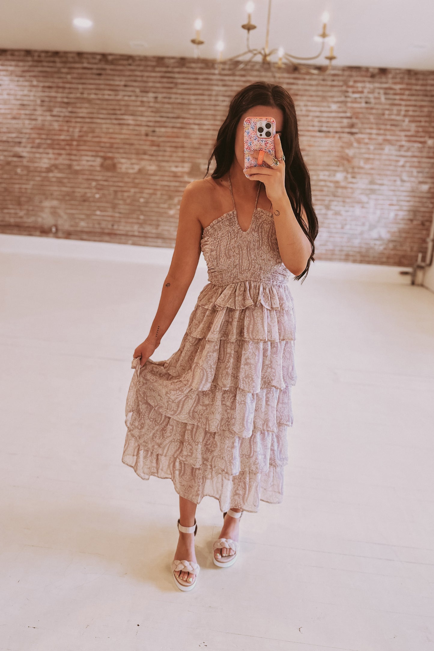 Tiered Ruffles Sleeveless Dress