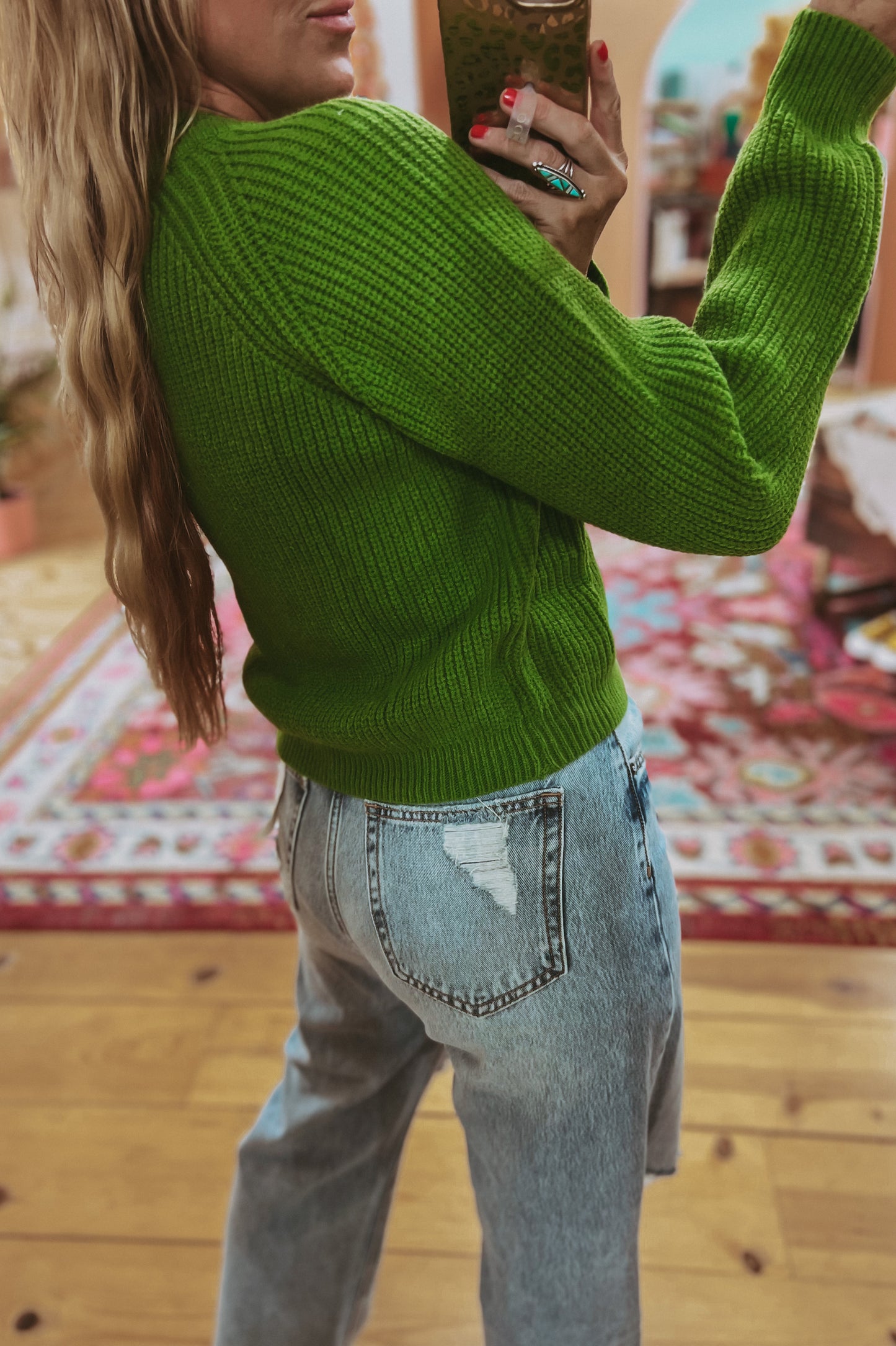 Simple Style Knit Crewneck Sweater