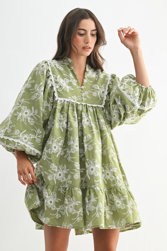 Sage Meadow Embroidered Dress