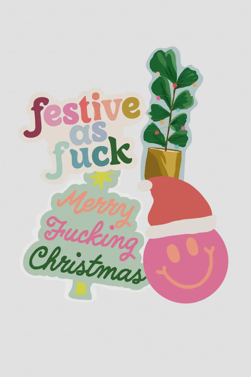 Festive AF Sticker