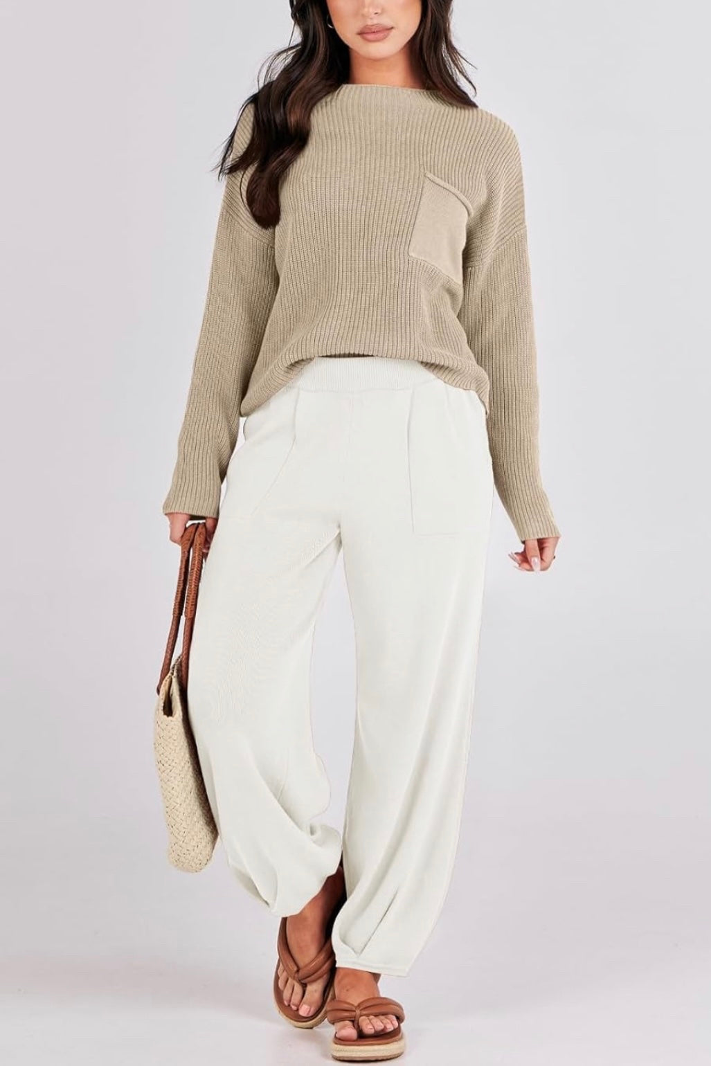 Knit Top and Joggers Set