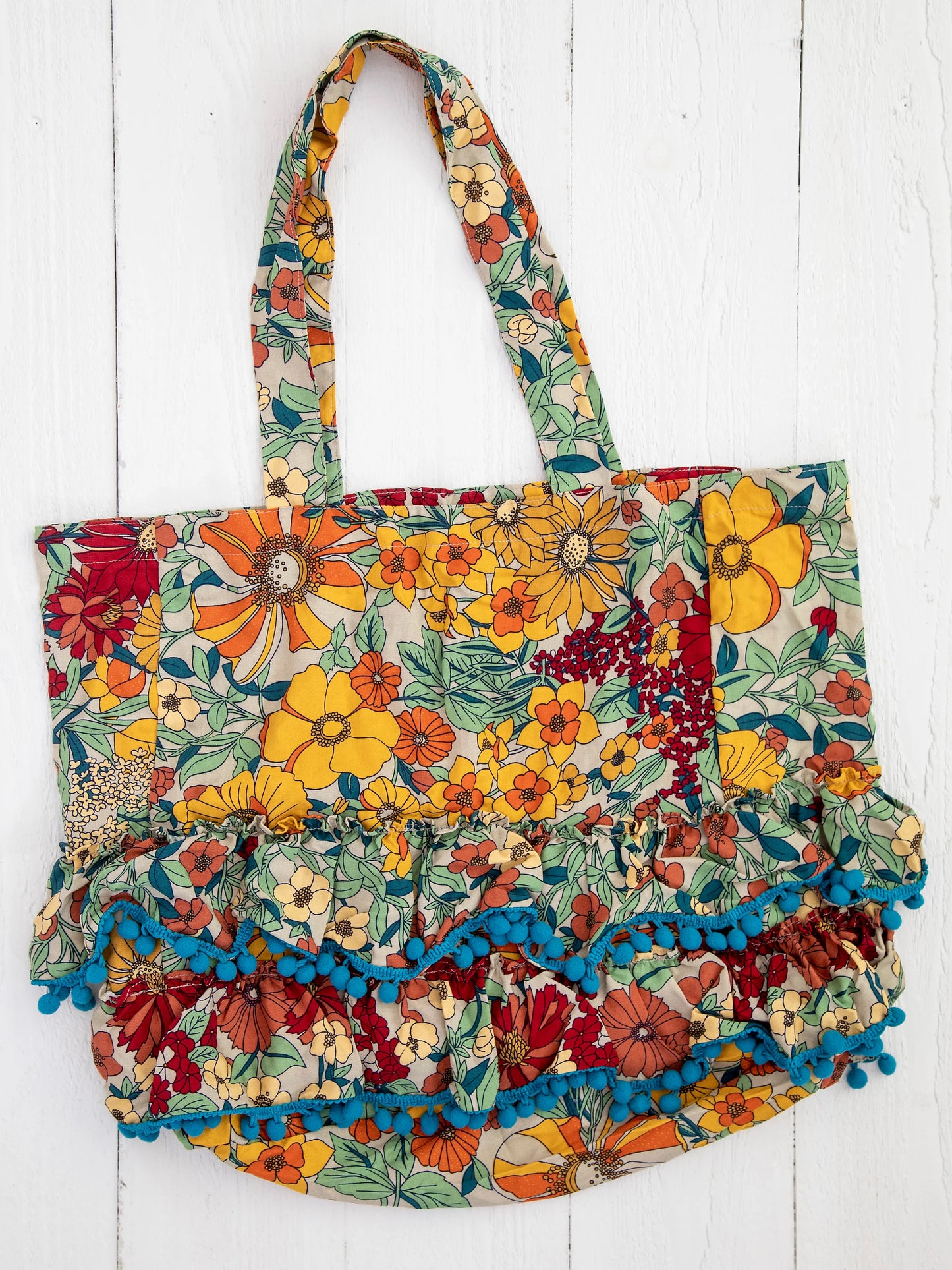 Natural Life Ruffle Tote Bag