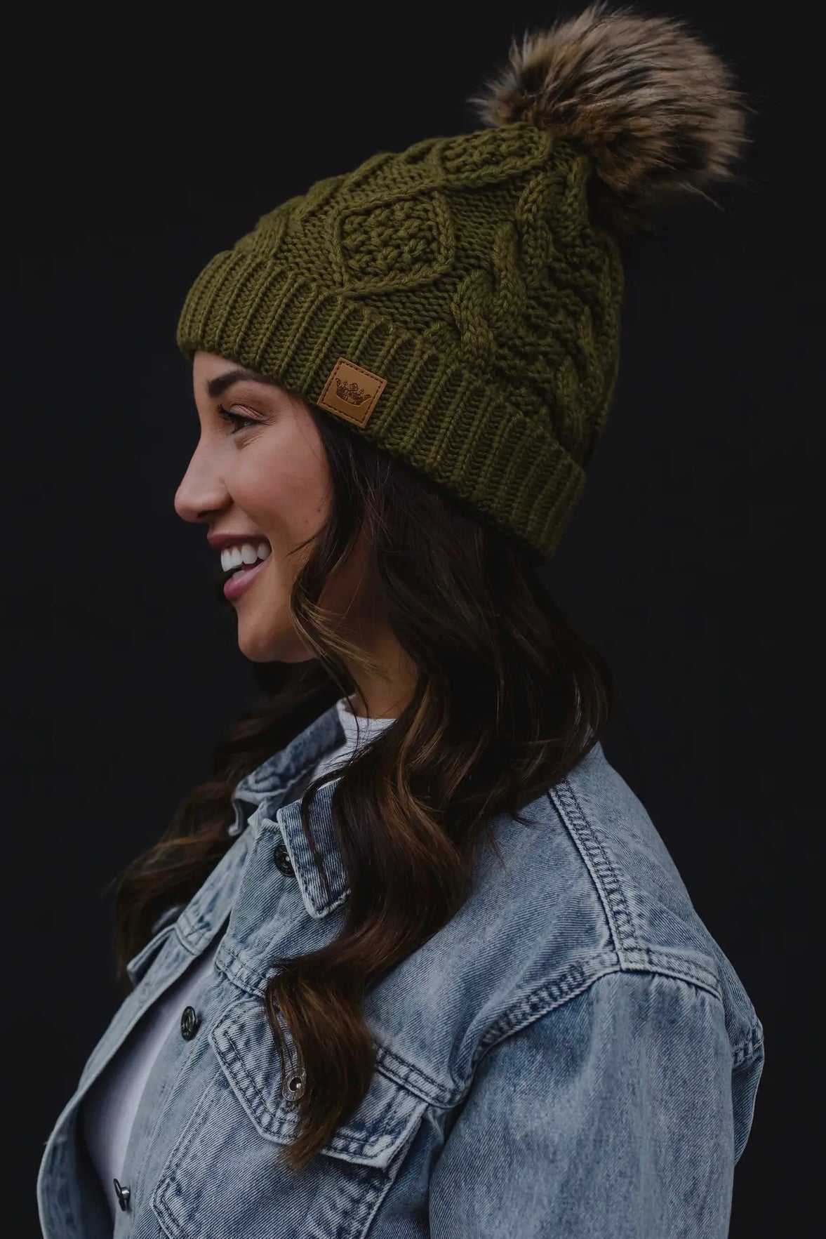 Cable Knit Pom Hat