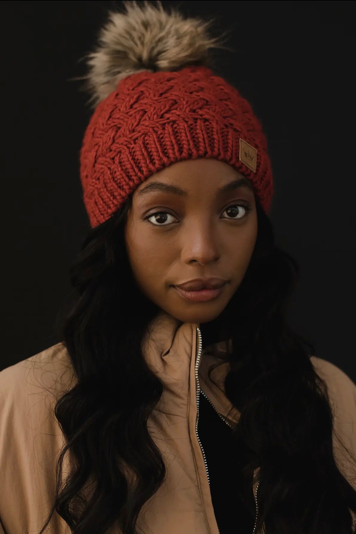 Cable Knit Pom Hat