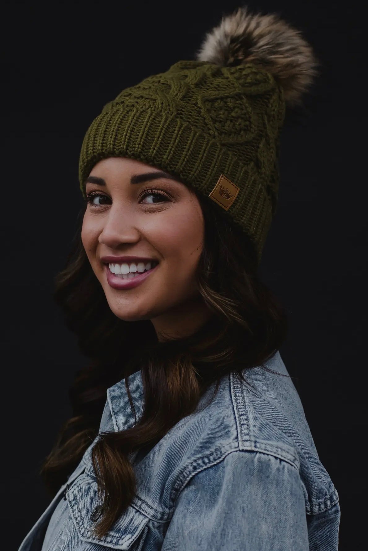 Cable Knit Pom Hat