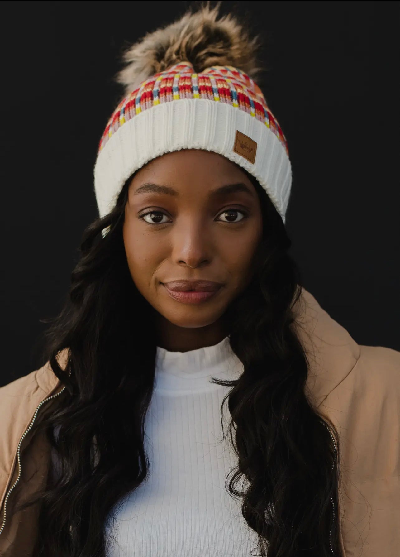 Multicolor Pom Beanie