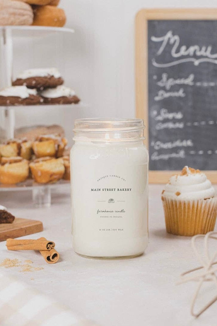 Antique Candle Co.® - Main Street Bakery - Soy Wax Mason Jar Candle