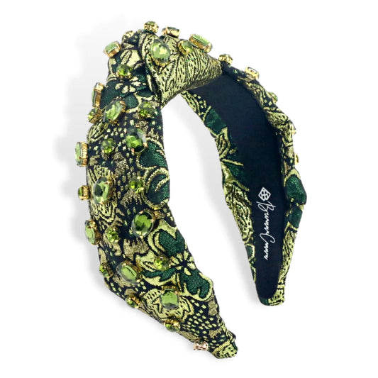 Green Brocade Headband