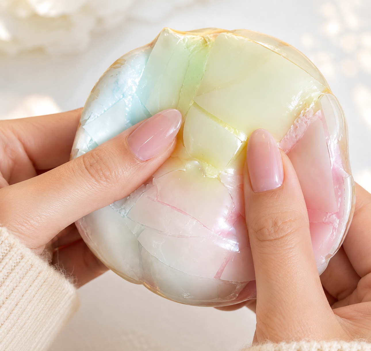 Cracked Wax Cotton Candy Squishy
