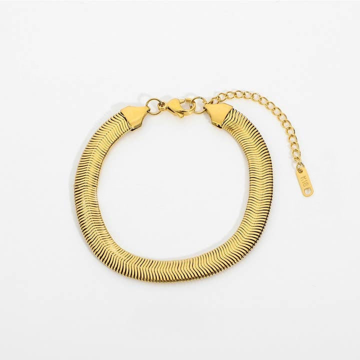 Birdie & Fern Snake Chain Bracelet