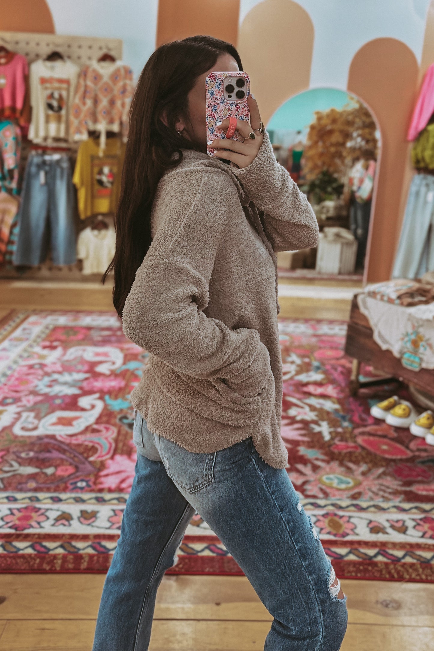 Plush Knit Turtleneck Pullover