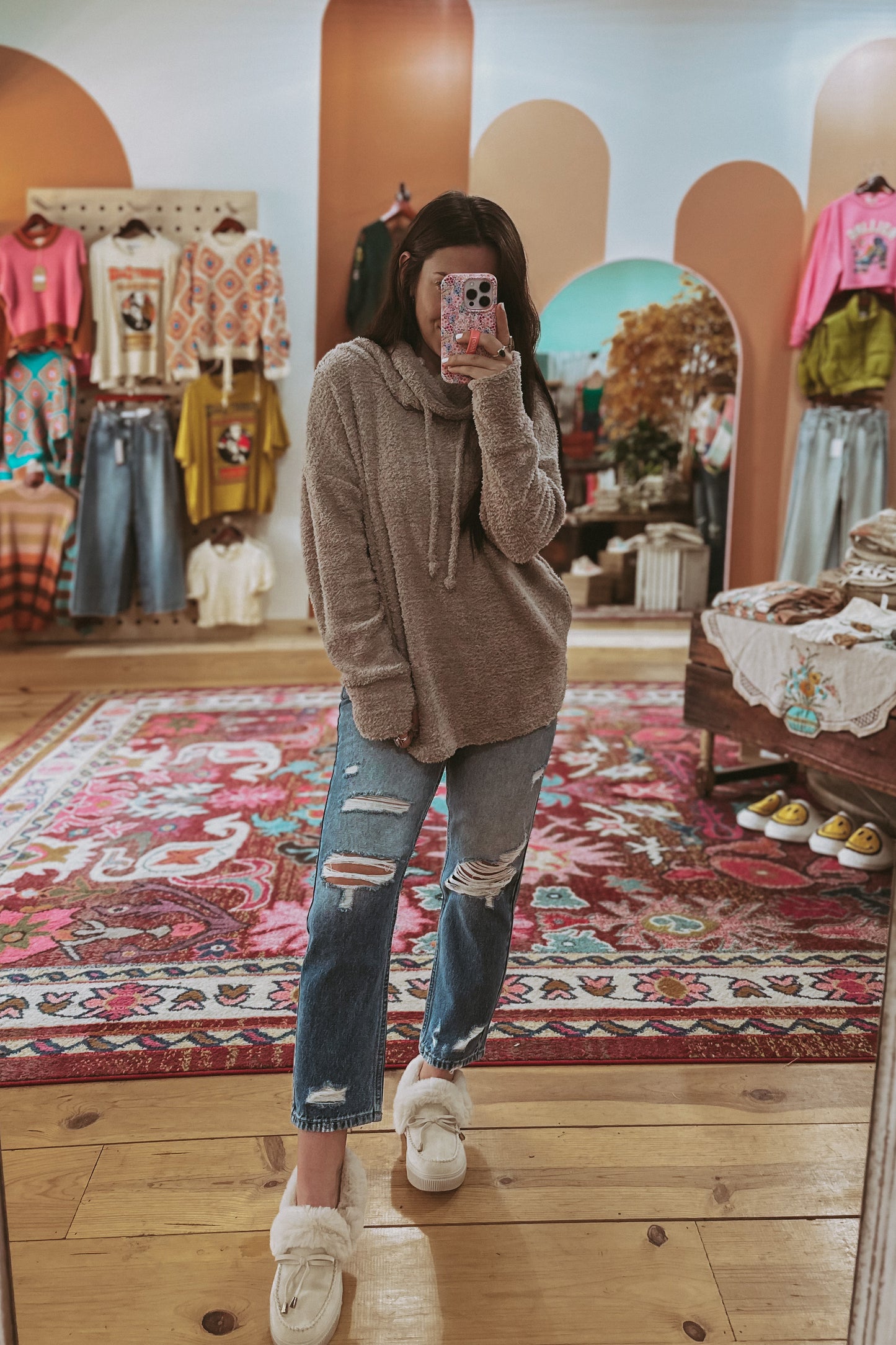 Plush Knit Turtleneck Pullover