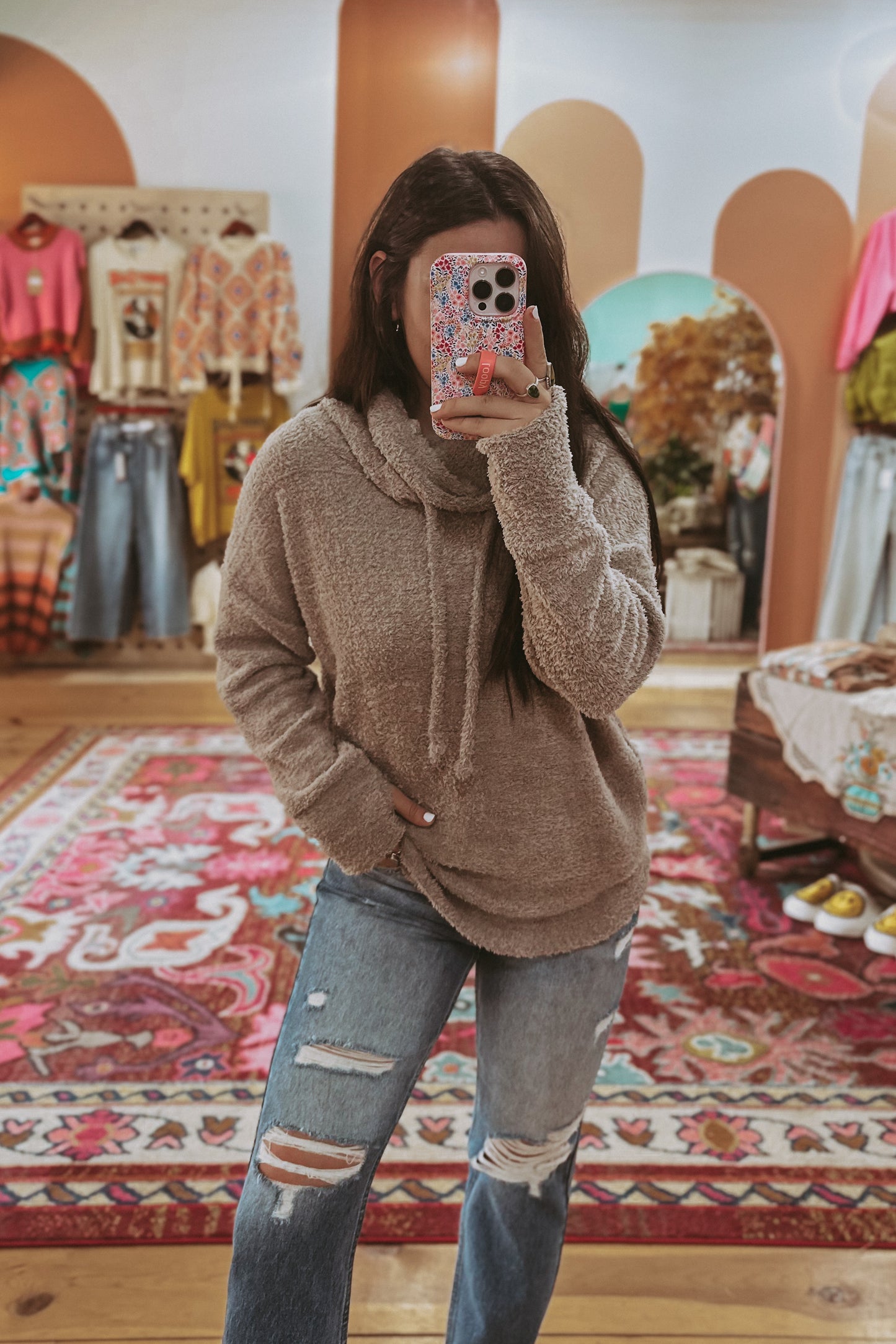 Plush Knit Turtleneck Pullover