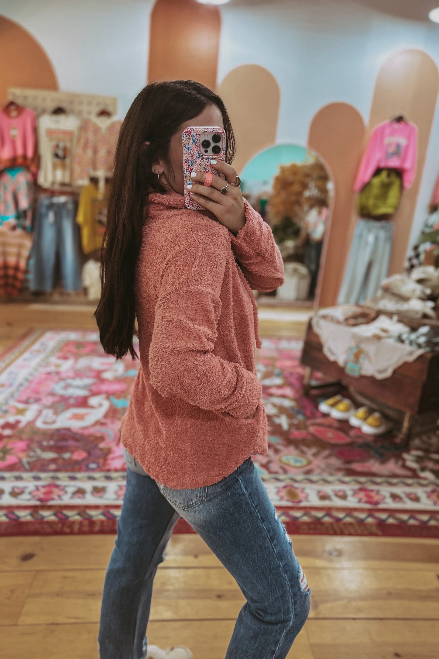 Plush Knit Turtleneck Pullover