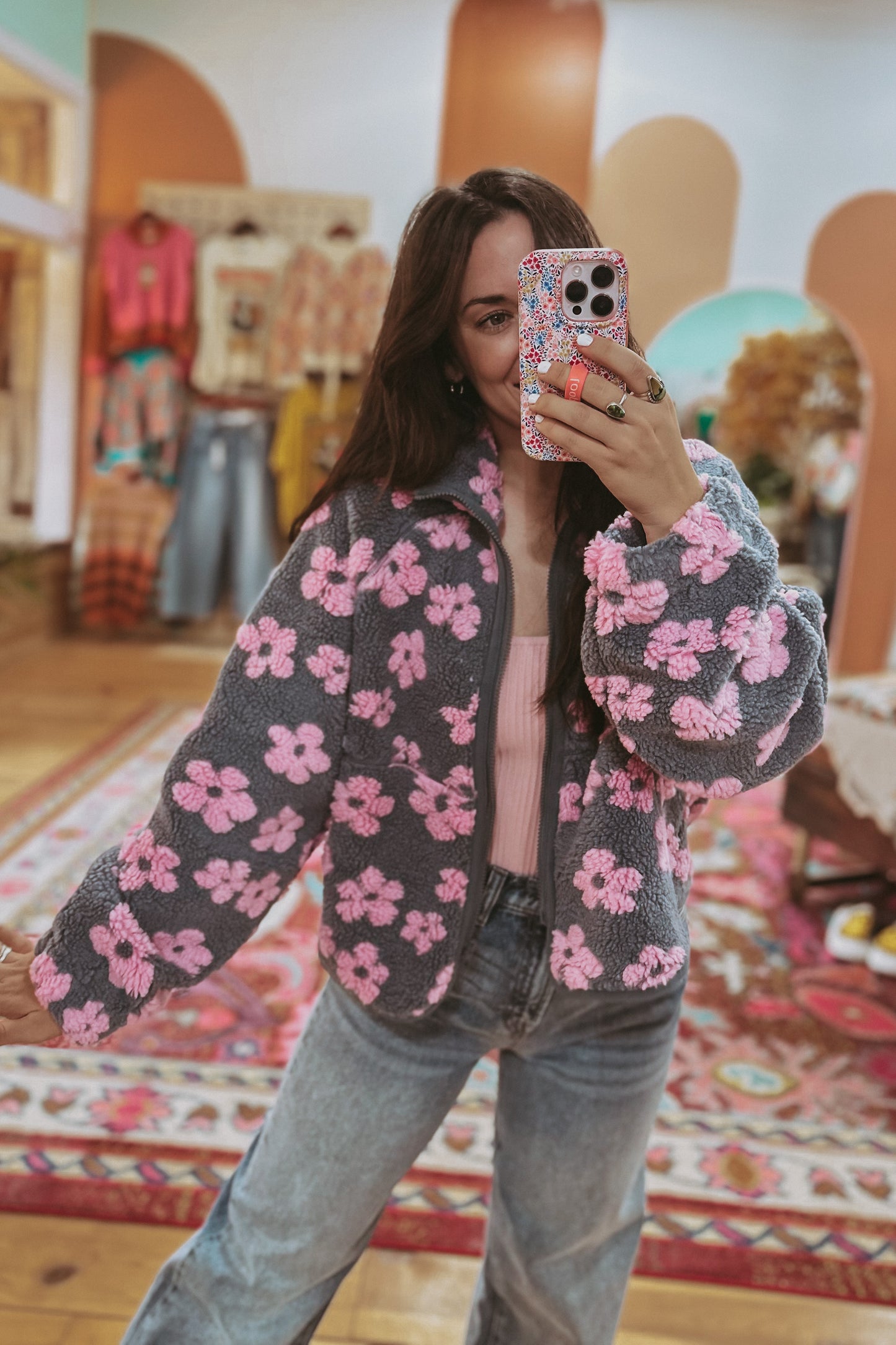 Flower Power Sherpa Jacket