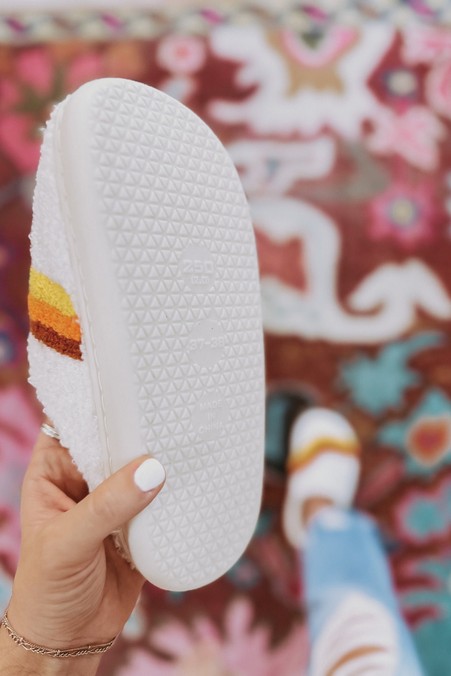 Retro Path Sherpa Slippers