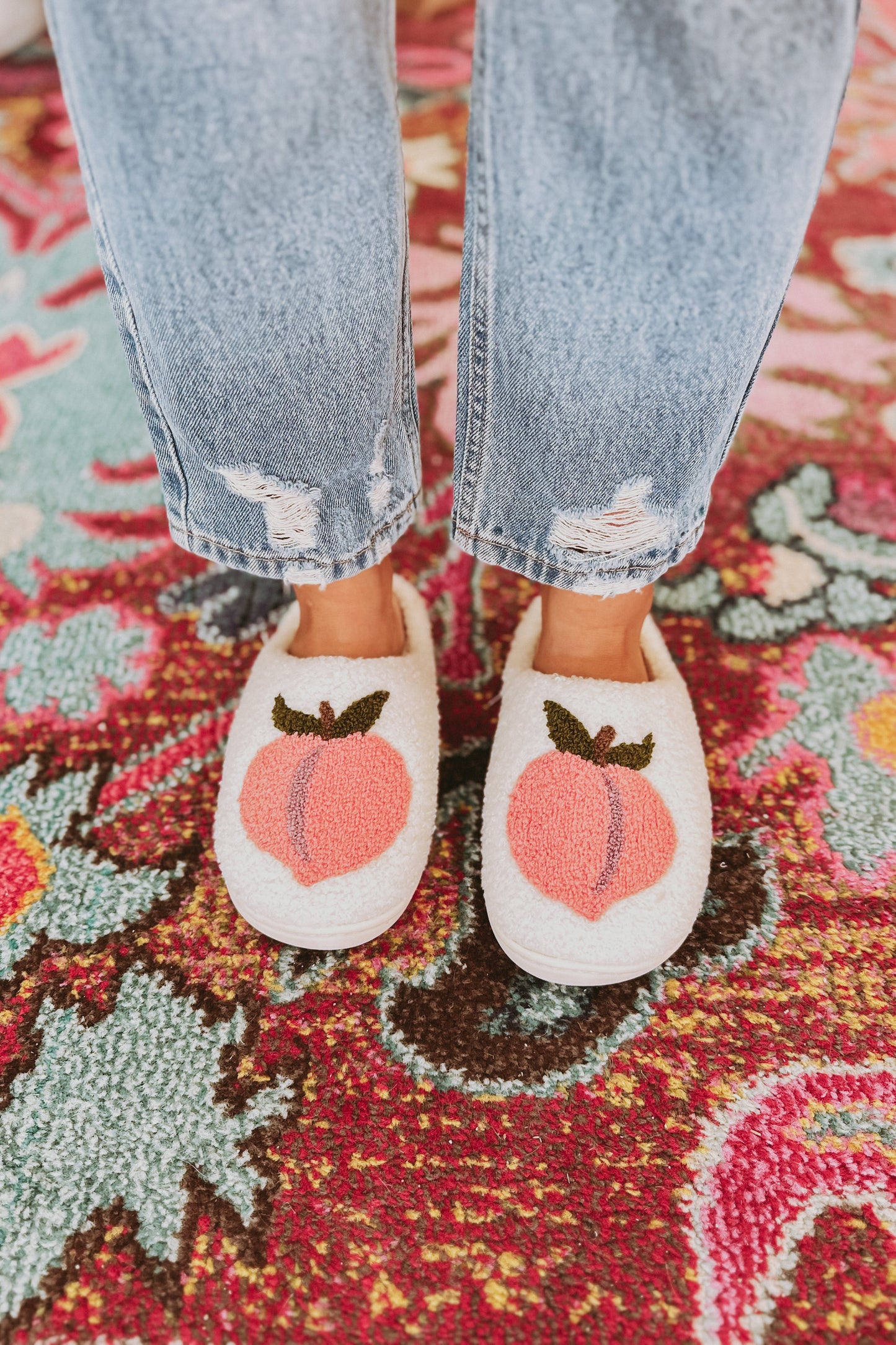 Peachy Keen Sherpa Slippers