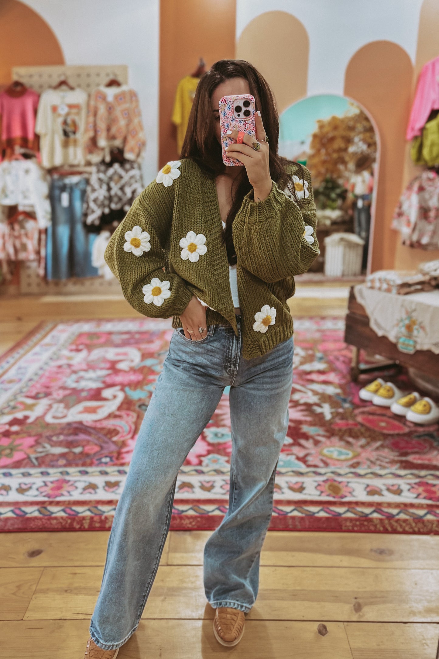 Floral Knit Cardigan