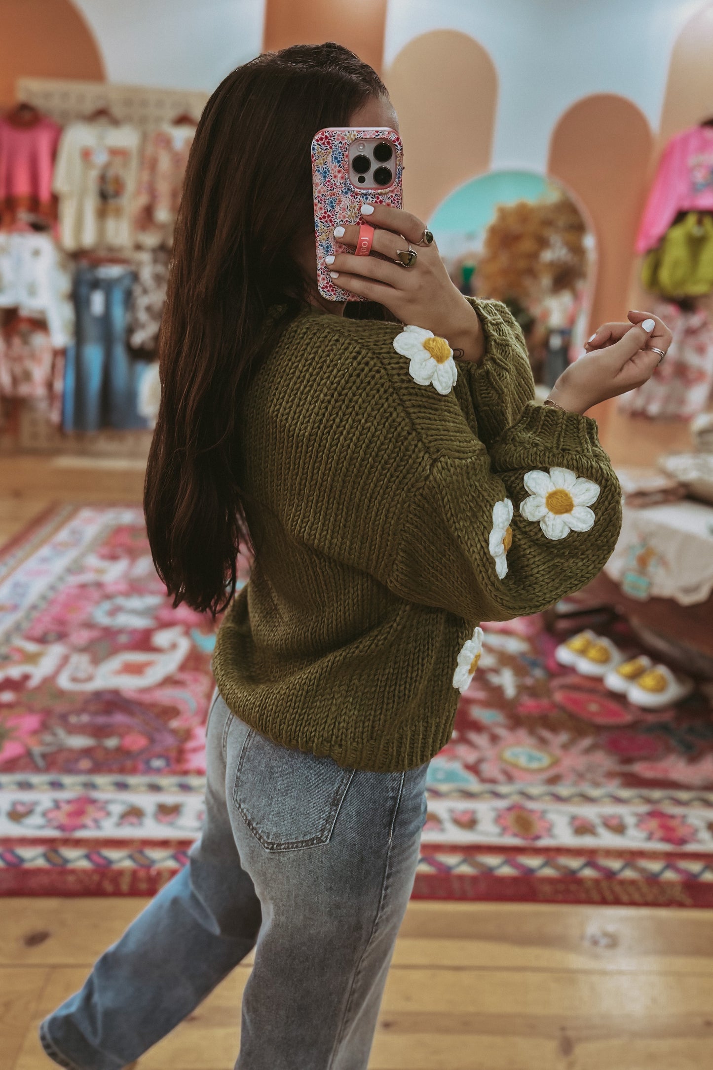 Floral Knit Cardigan