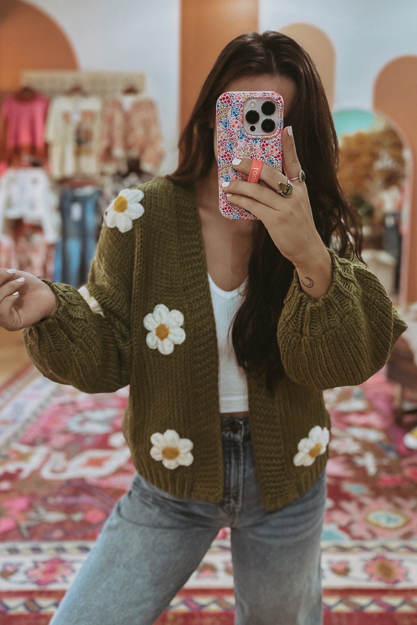Floral Knit Cardigan