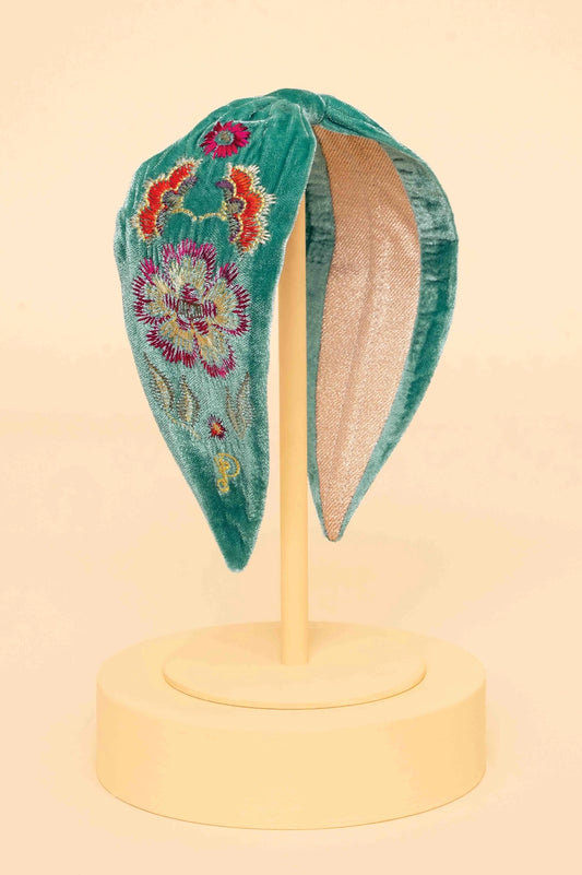 Floral Embroidered Headband