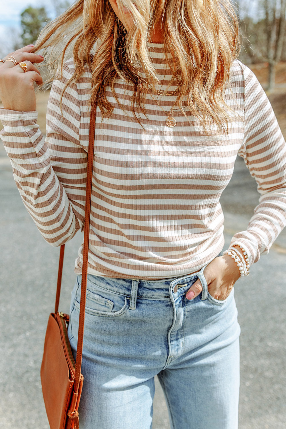 Double Take Mock Neck Top