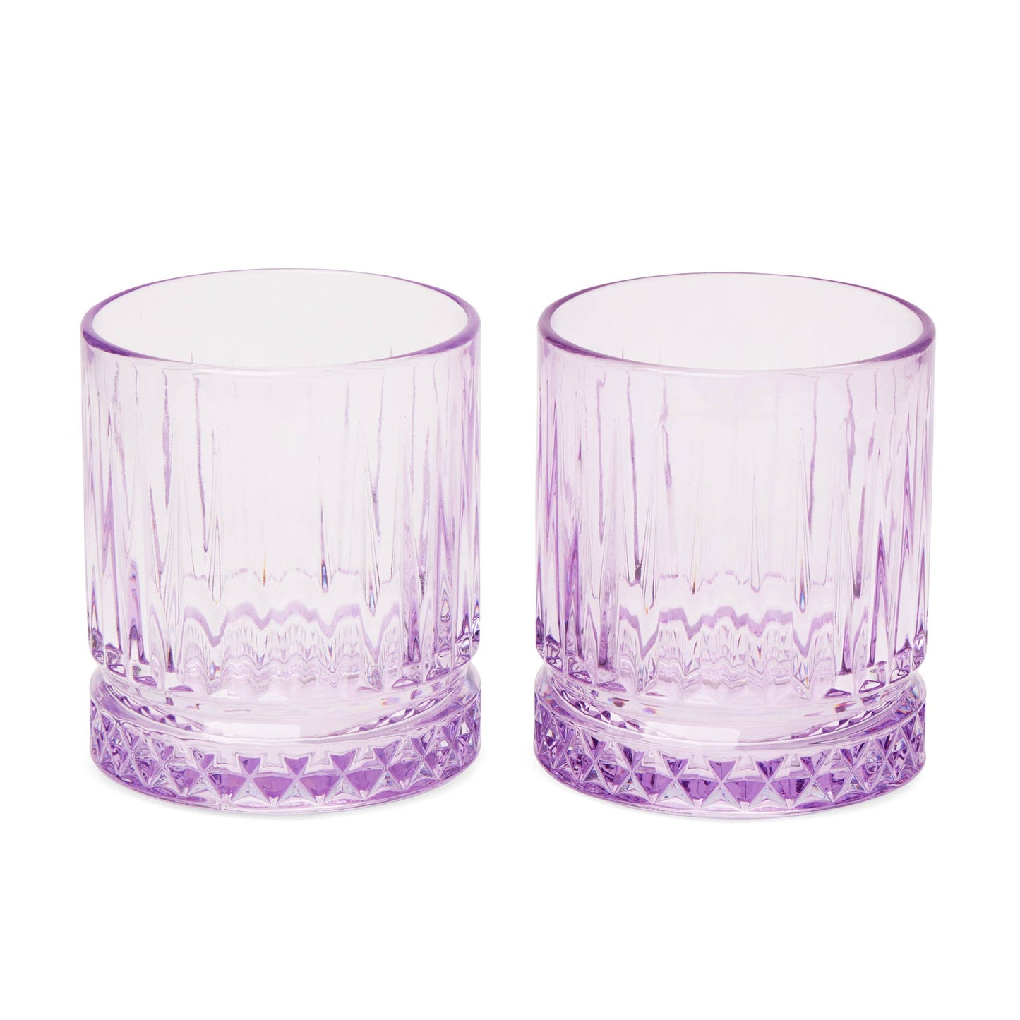 Lavender Pedestal Rocks Glass