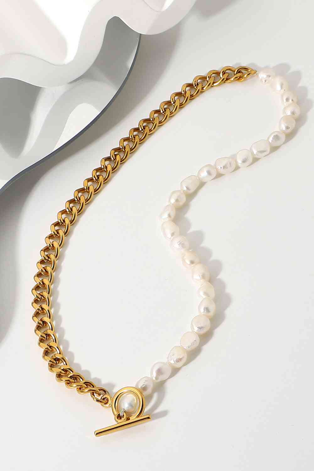 Birdie & Fern Pearl Chunky Chain Necklace 2