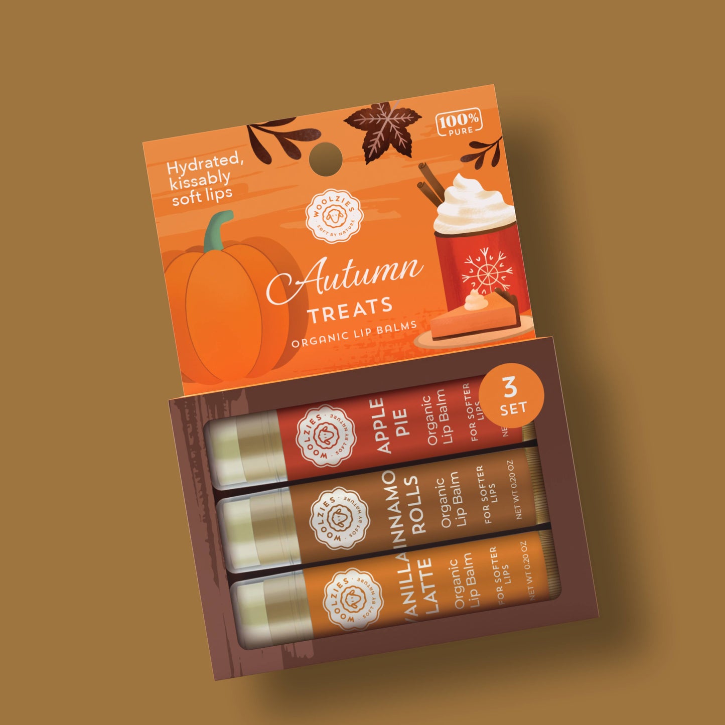 Woolzies - Autumn Treats Lip Balm Set Of 3