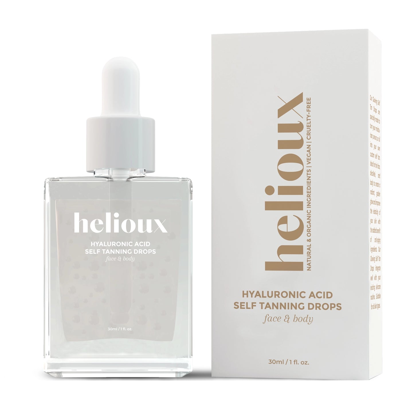 Helioux® Hyaluronic Acid Self Tanning Drops