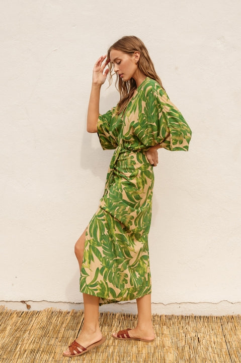 Palmyra Palm Kimono Dress