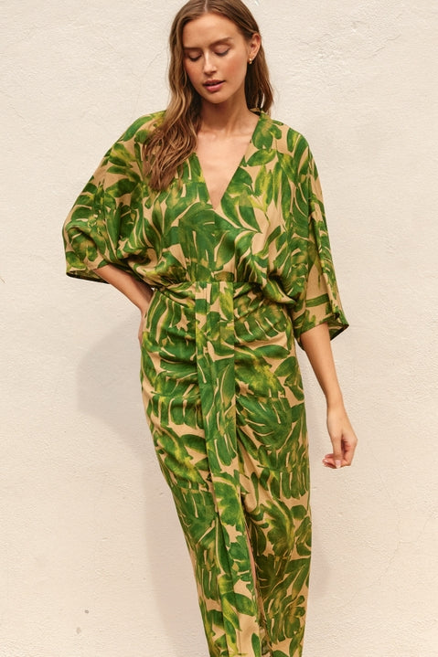 Palmyra Palm Kimono Dress