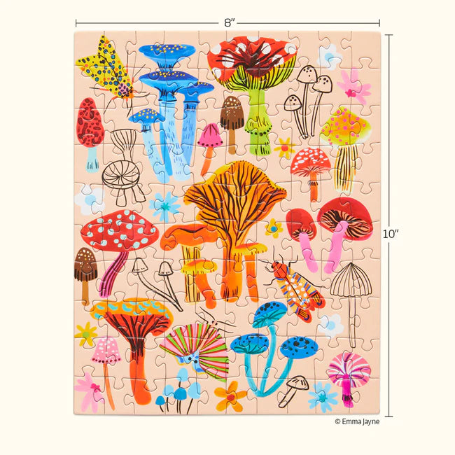 Mushroom Patch 100 Piece Mini Puzzle