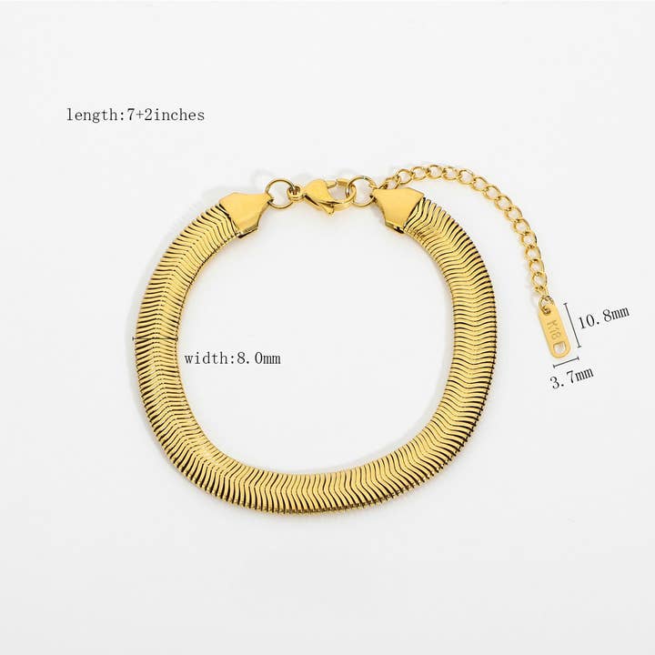 Birdie & Fern Snake Chain Bracelet
