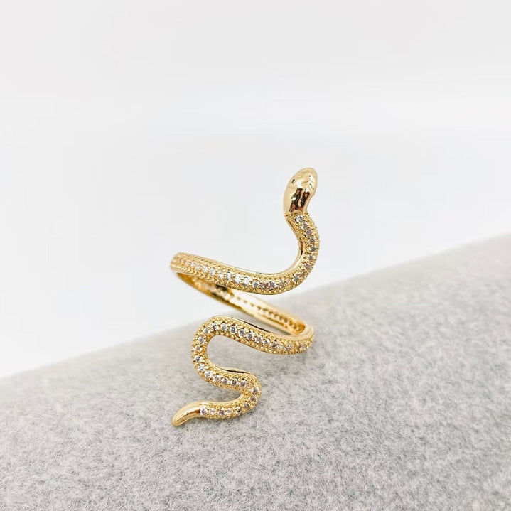 Birdie & Fern Gem Snake Ring