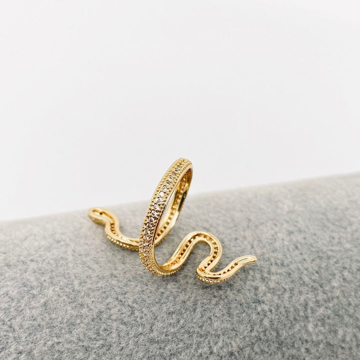 Birdie & Fern Gem Snake Ring