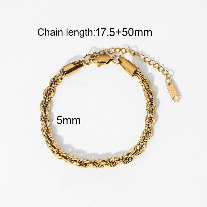 Birdie & Fern Twisted Chain Bracelet
