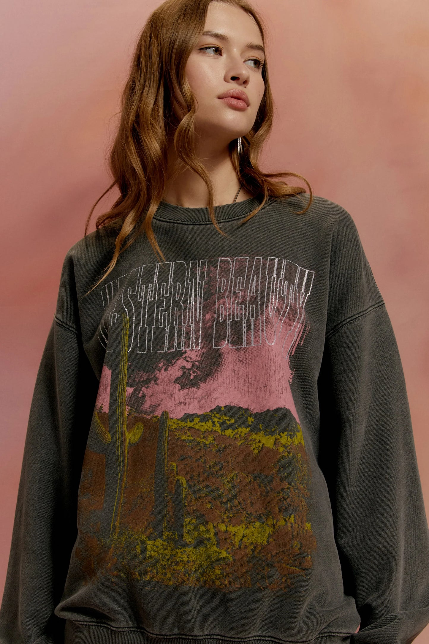 "Western Beauty" Graphic Pullover