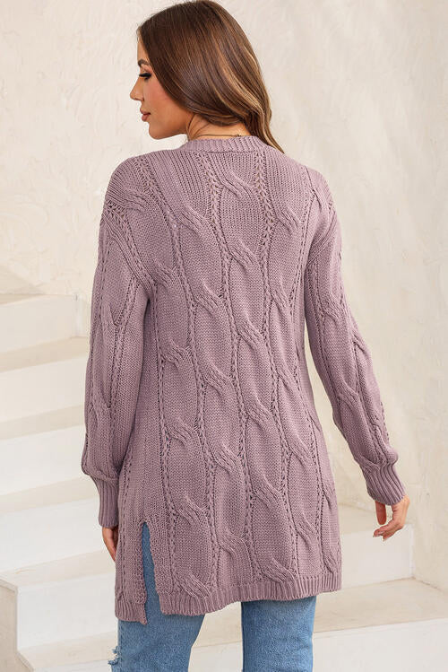 Sweater Weather Essential Cable Knit Cardi