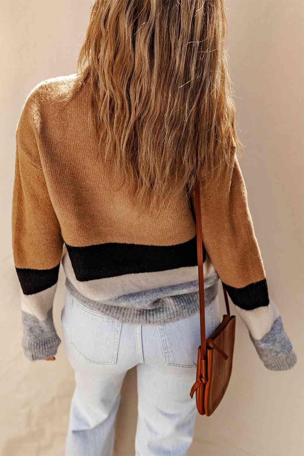 Caramel Color Block Sweater