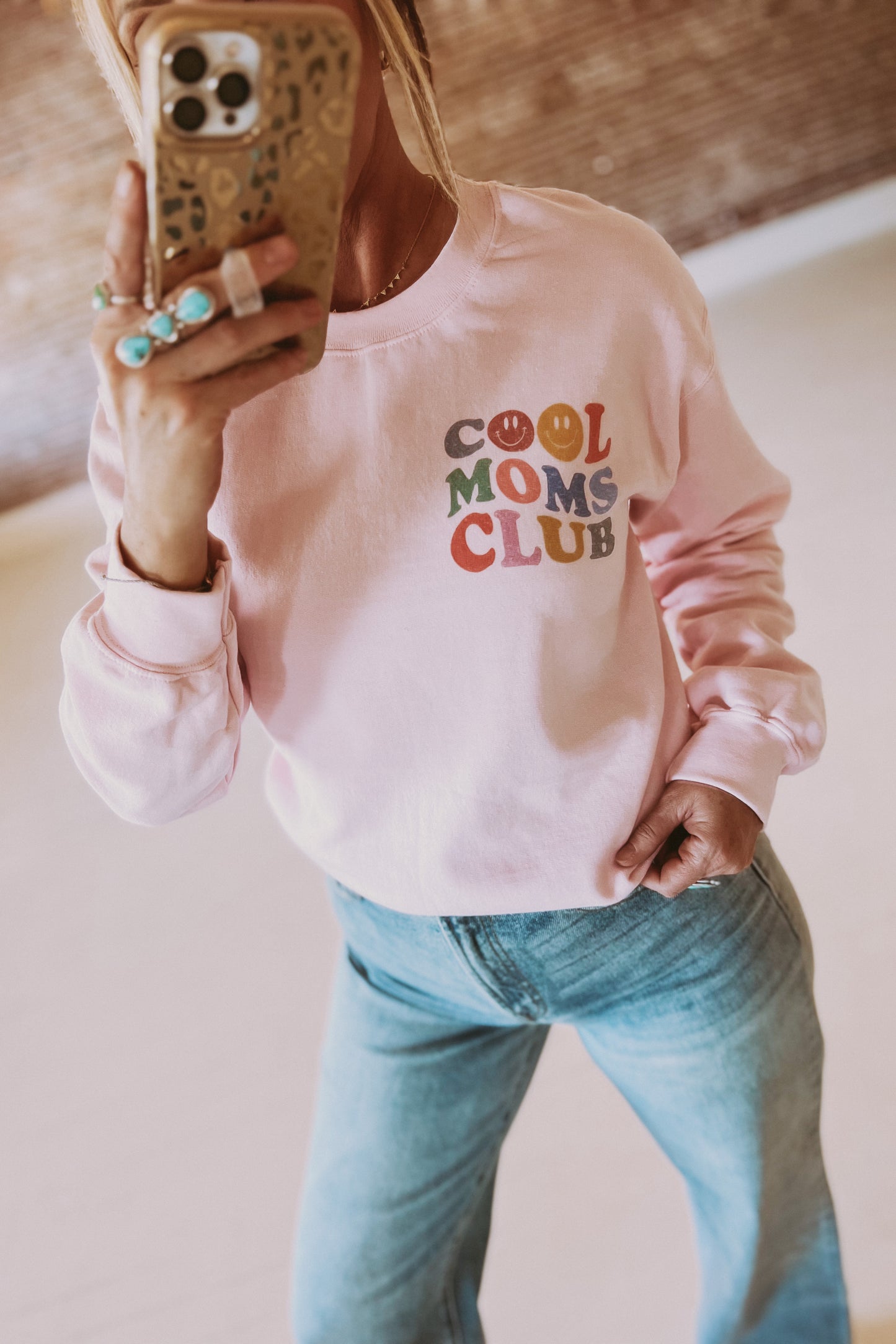 "Cool Moms Club" Graphic Sweatshirt