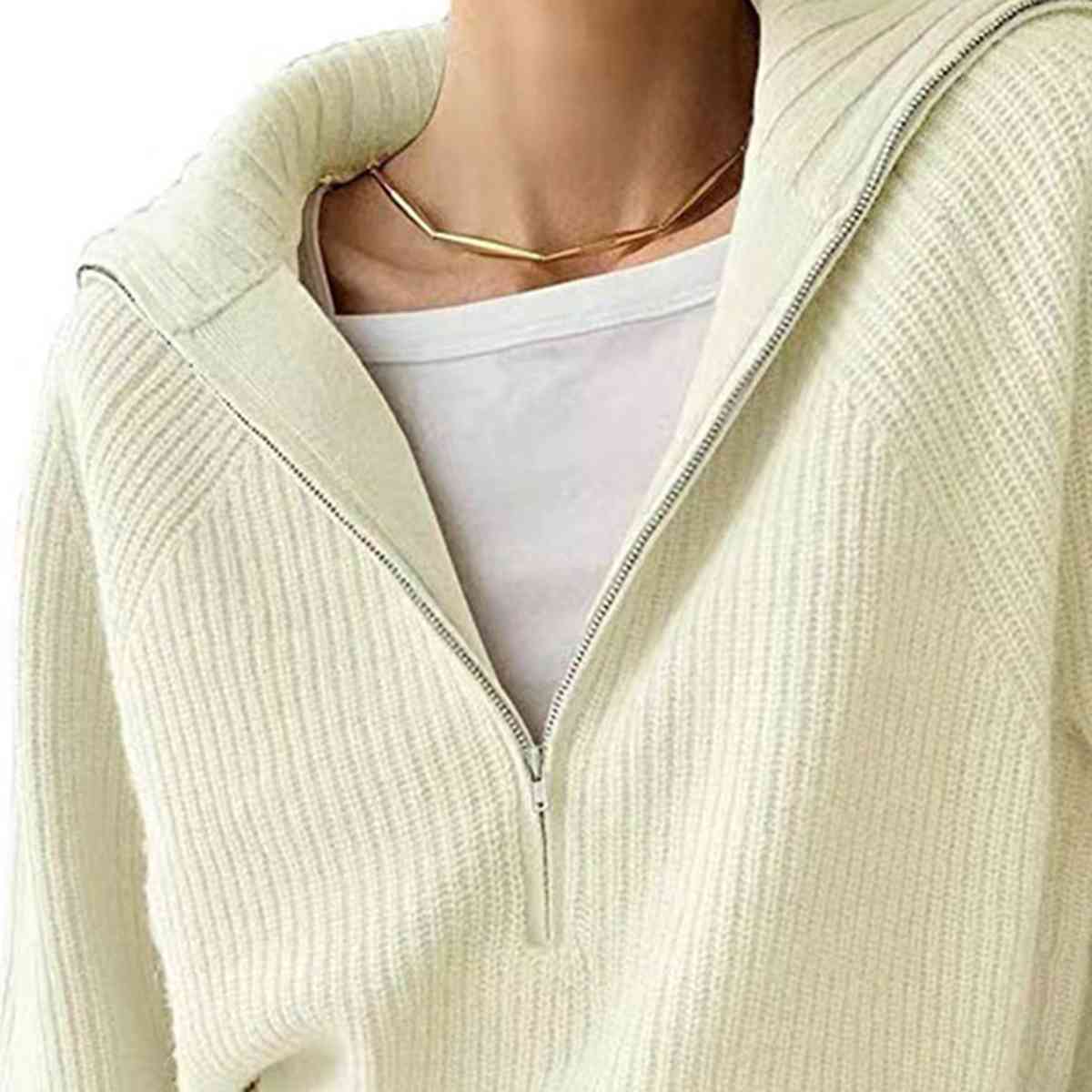 Molly HaIf Zip Knit Top