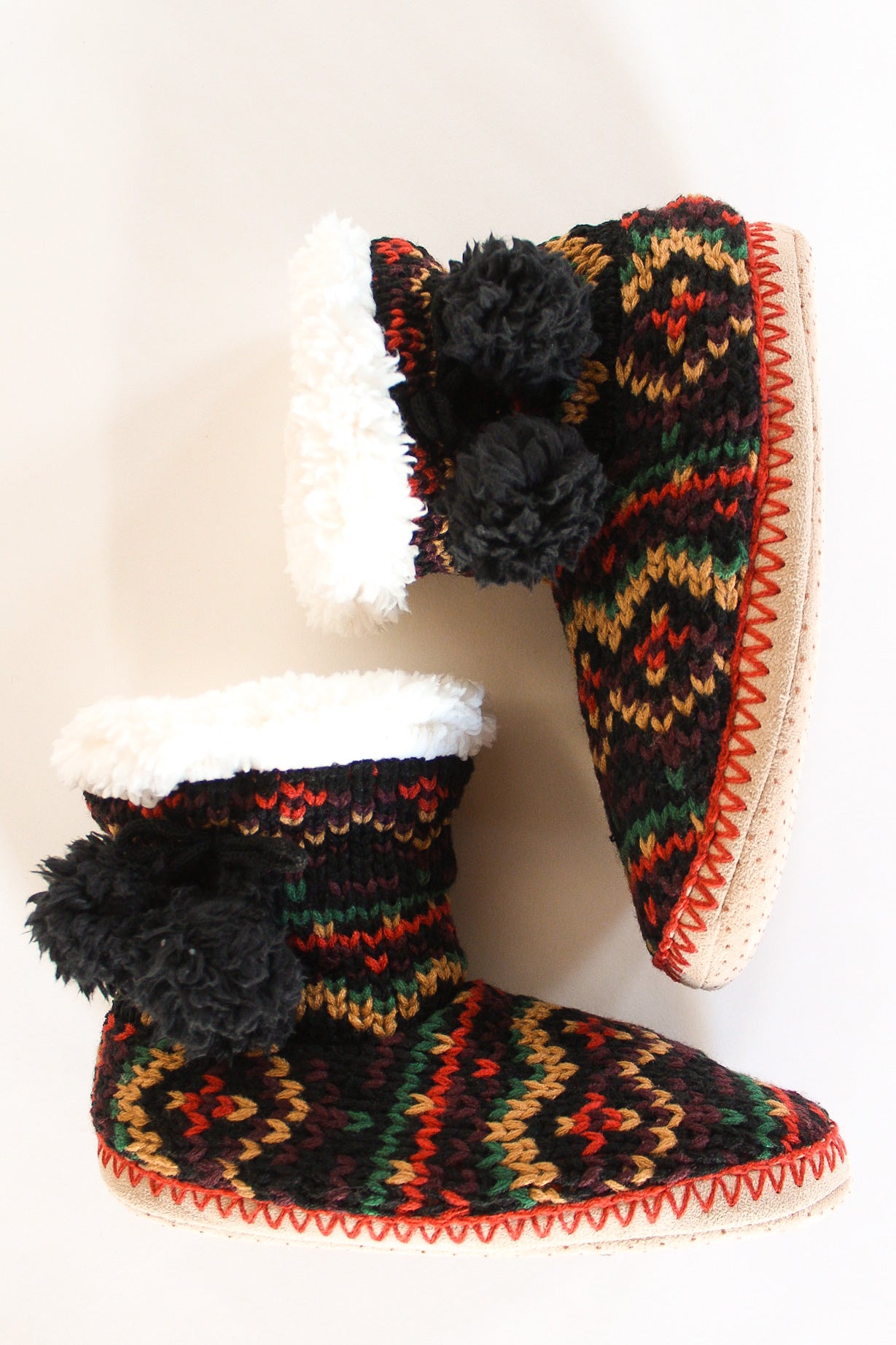 Hand Knit Indoor Slipper Boots