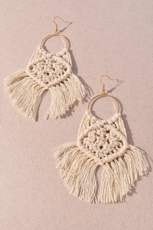Macrame Dangle Earrings