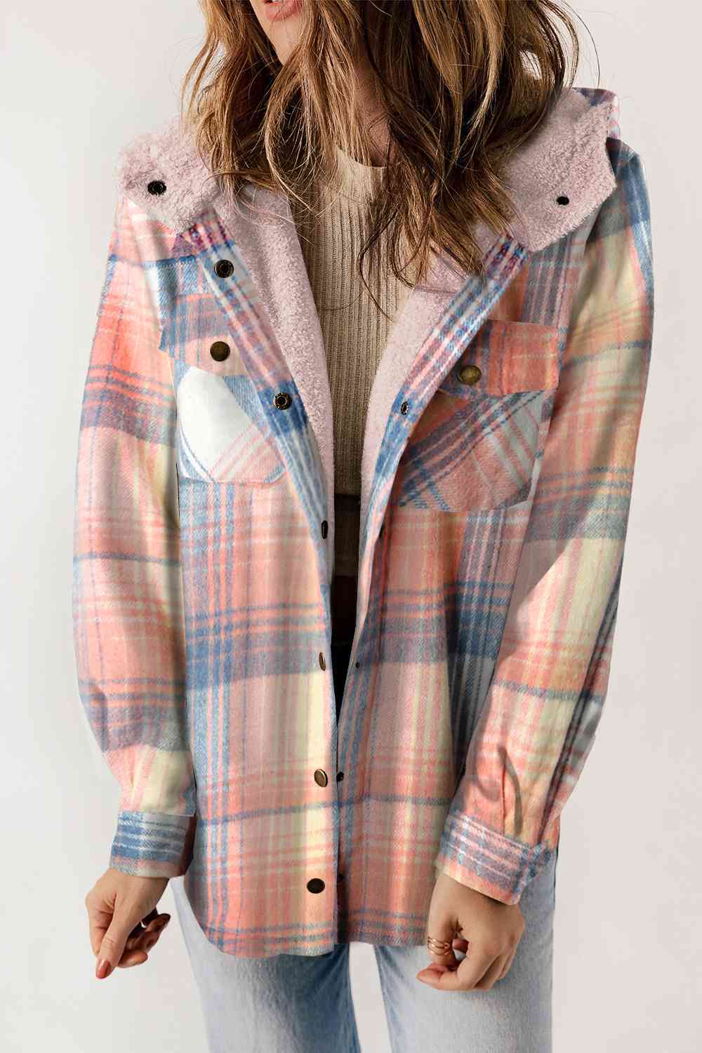 Fallin' Fur Lined Plaid Jacket