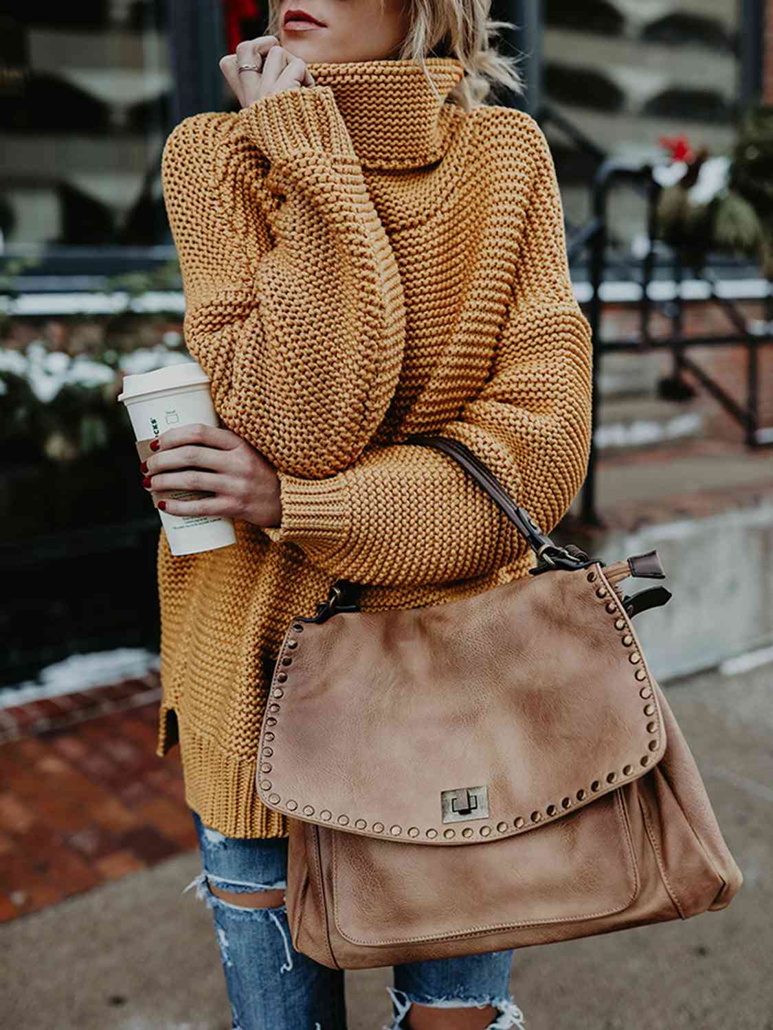 Tinsley Oversized Turtleneck Sweater