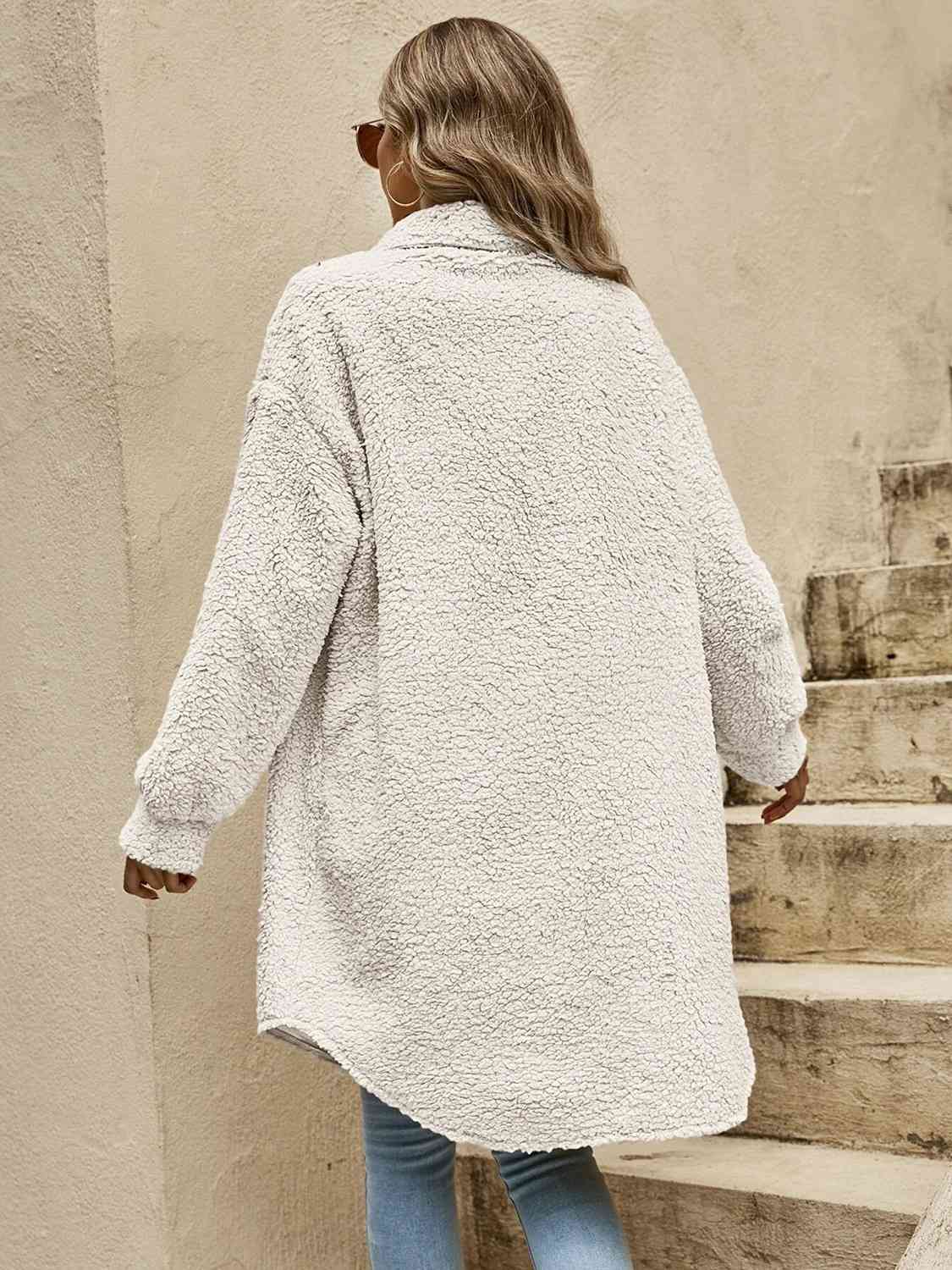 Sherpa Collared Button Down Coat
