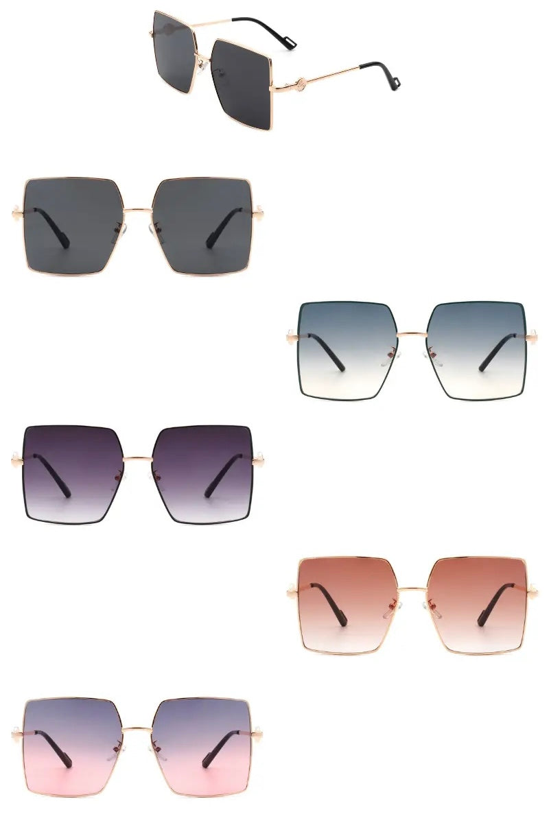 The Donna Oversized Metal Sunglasses