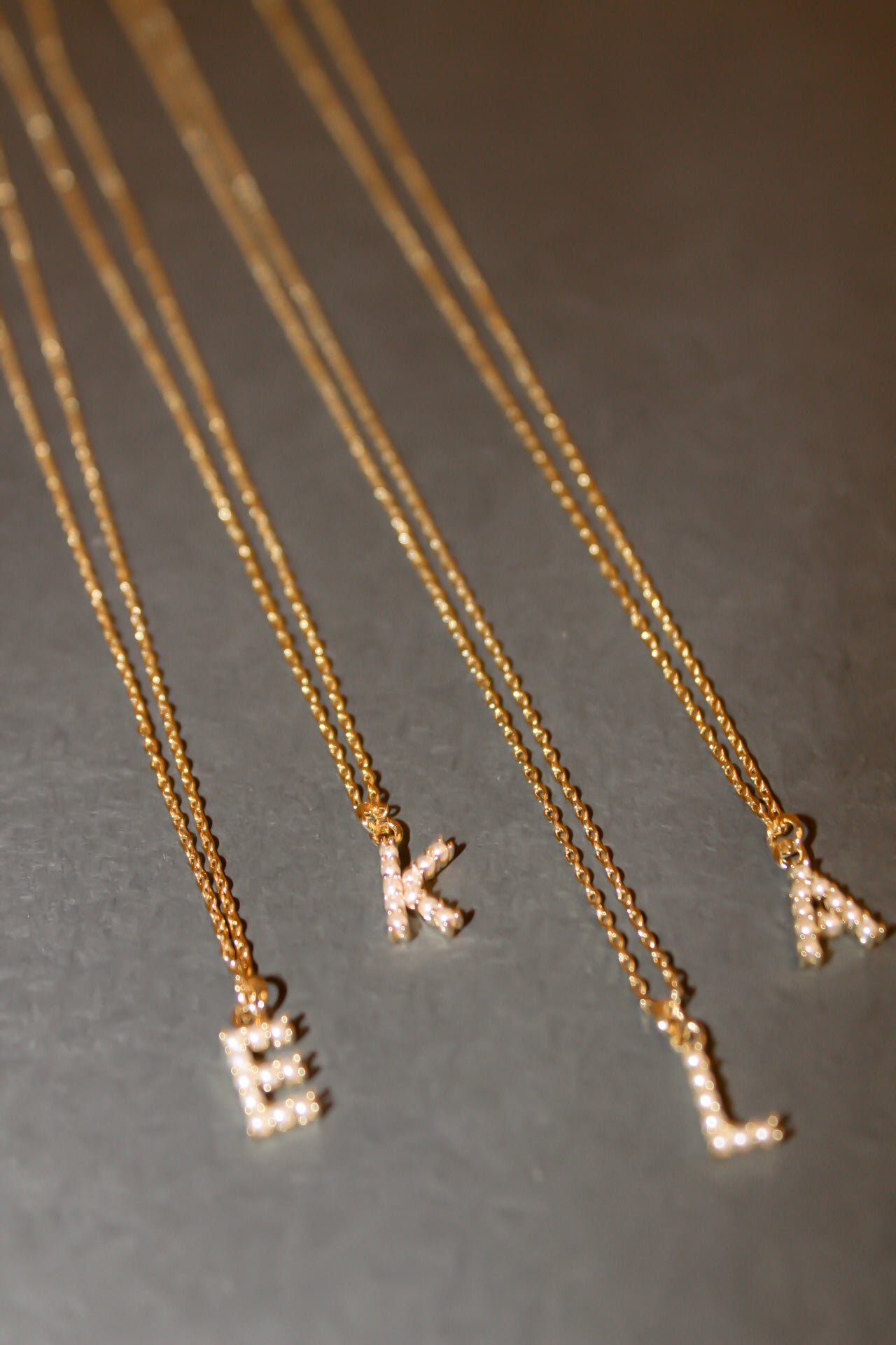 Dainty Love Pearl Initial Necklace