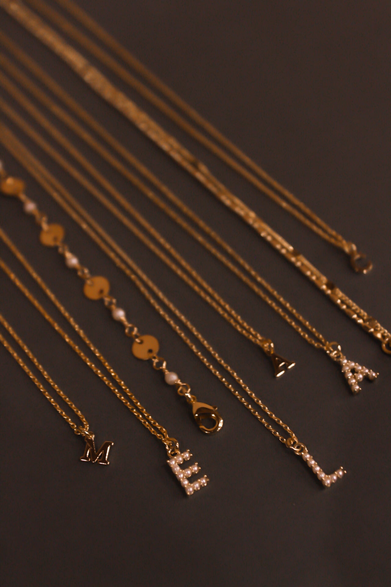 Dainty Love Pearl Initial Necklace